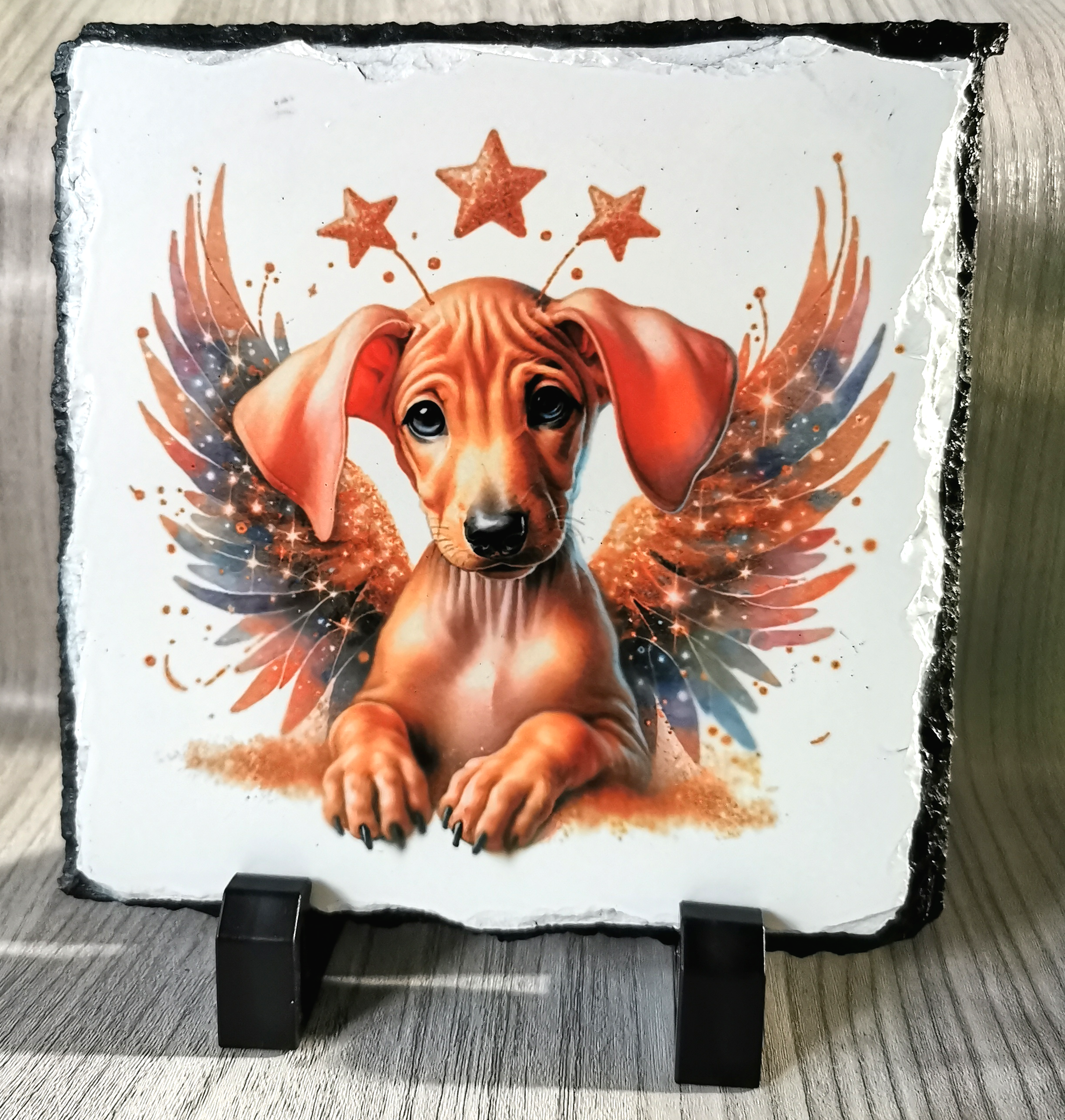 Starry Puppy Slate Standing Plaque