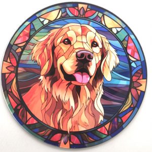 Retriever Stained Glass Effect Coaster