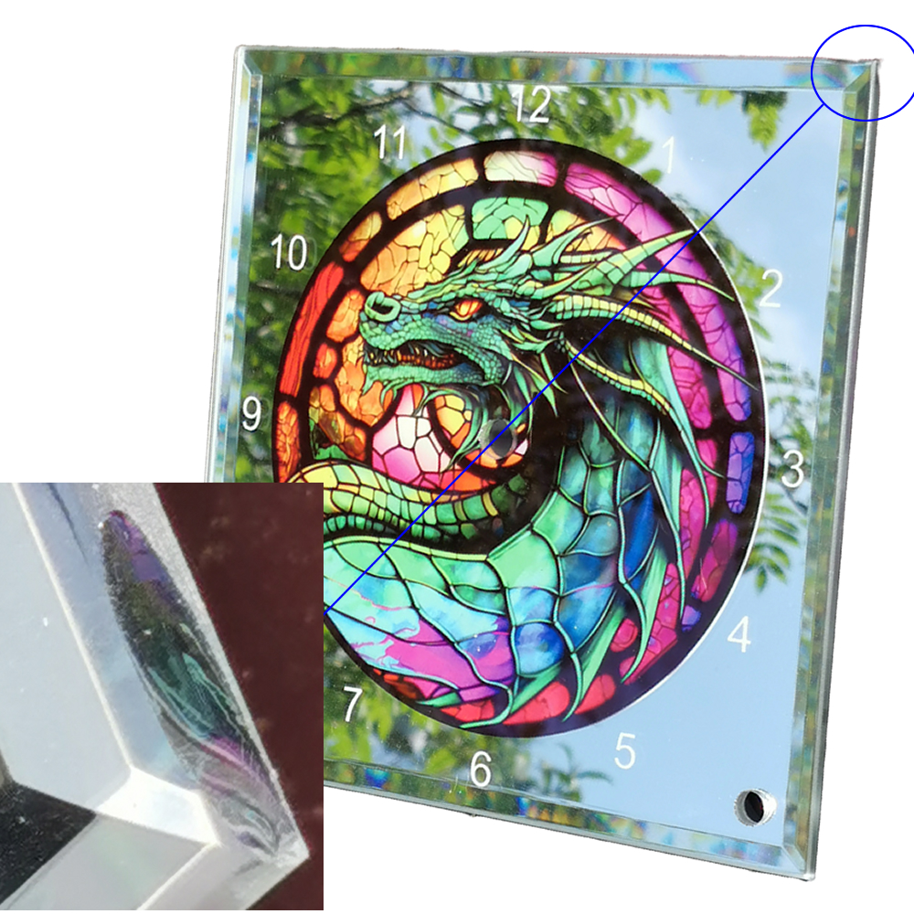 Dragon Mirrored Clock - Image 2