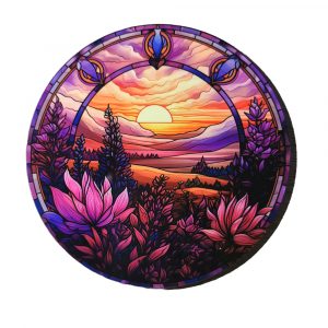 Lavender Fields Sunset Coaster