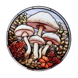 Cream Mushrooms Coaster