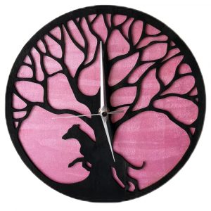 Tree of Life Handmade Clock Pink