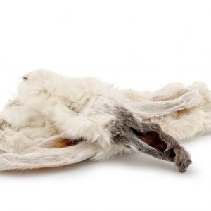 Rabbit Ears with Fur Dog Treat