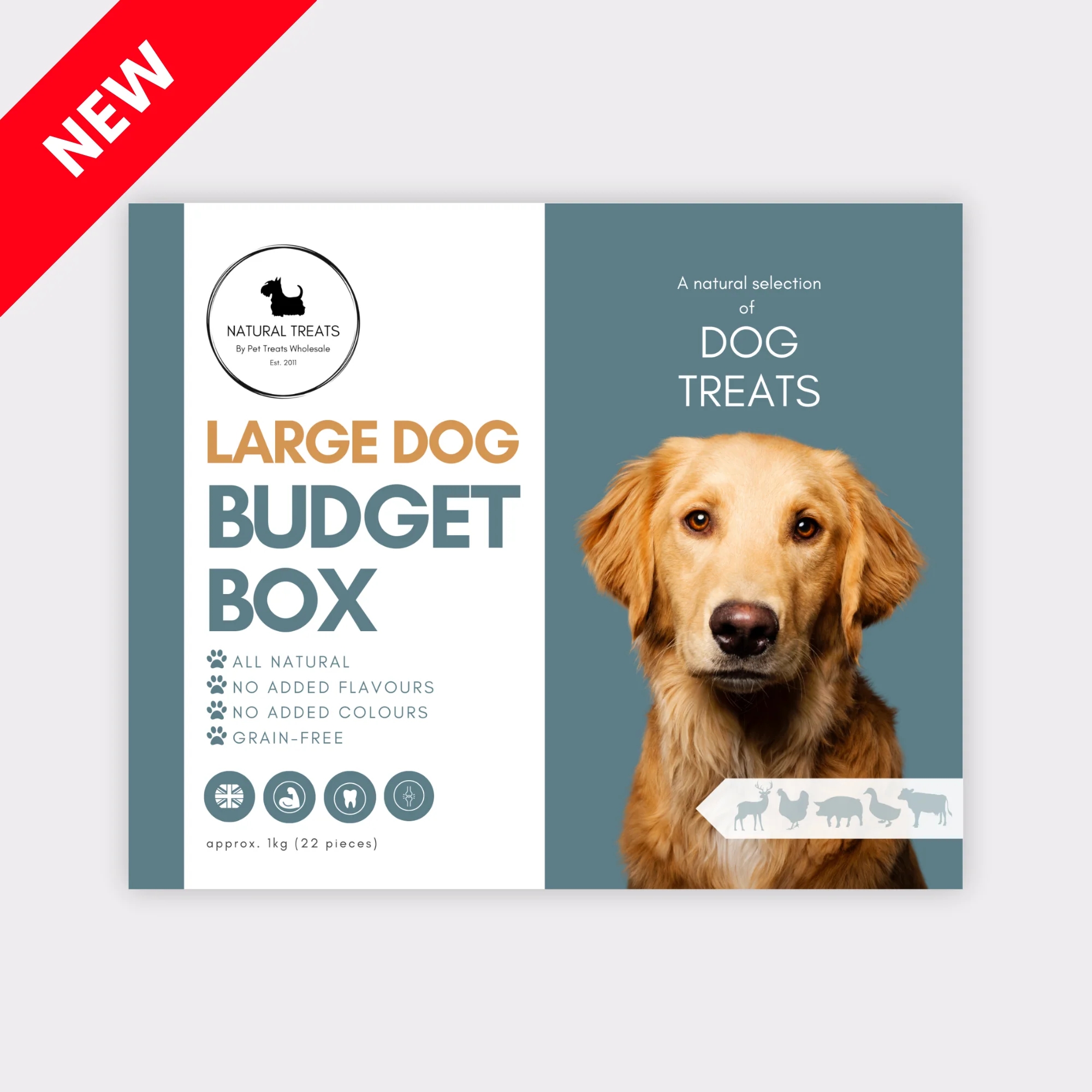 Budget Natural Treat Box for Large Dogs