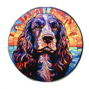 Cocker Spaniel Marle Stained Glass Effect Coaster