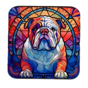 British Bulldog Stained Glass Effect Coaster