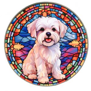 Maltese Stained Glass Effect Coaster