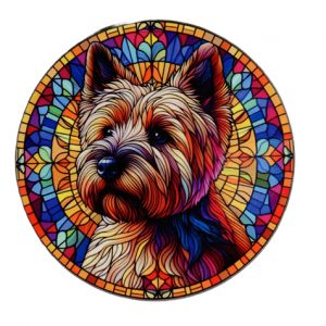 Cairn Terrier Stained Glass Effect Coaster