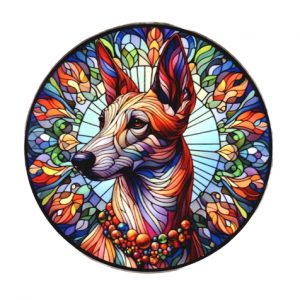 Podenco Stained Glass Effect Coaster