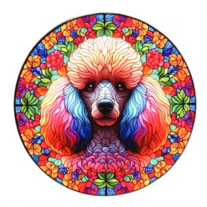 Poodle Stained Glass Effect Coaster