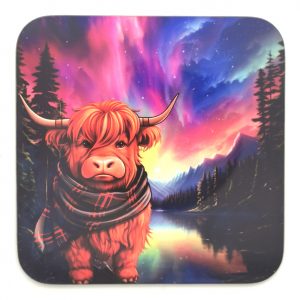 Aurora Highland Cow Coaster