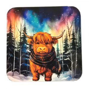 Aurora Highland Cow Coaster