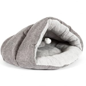 Sleepy Paws Luxury Cave Cat Bed Grey