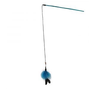 Feather Bell Cat Dangler Toy Blue