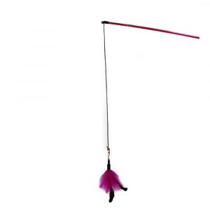 Feather Bell Cat Dangler Toy Pink