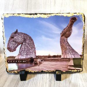 Kelpies Daytime Slate Standing Plaque 19cm x 14cm