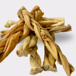 Lamb Skins Braided x 2 Dog Treat
