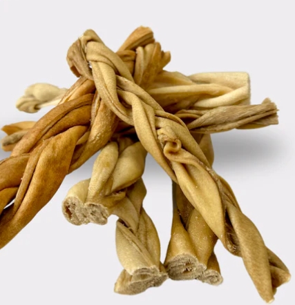 Lamb Skins Braided x 2 Dog Treat