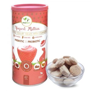 Strawberry & Yogurt: Yogurt Melties Prebiotic and Probiotic Dog Treats