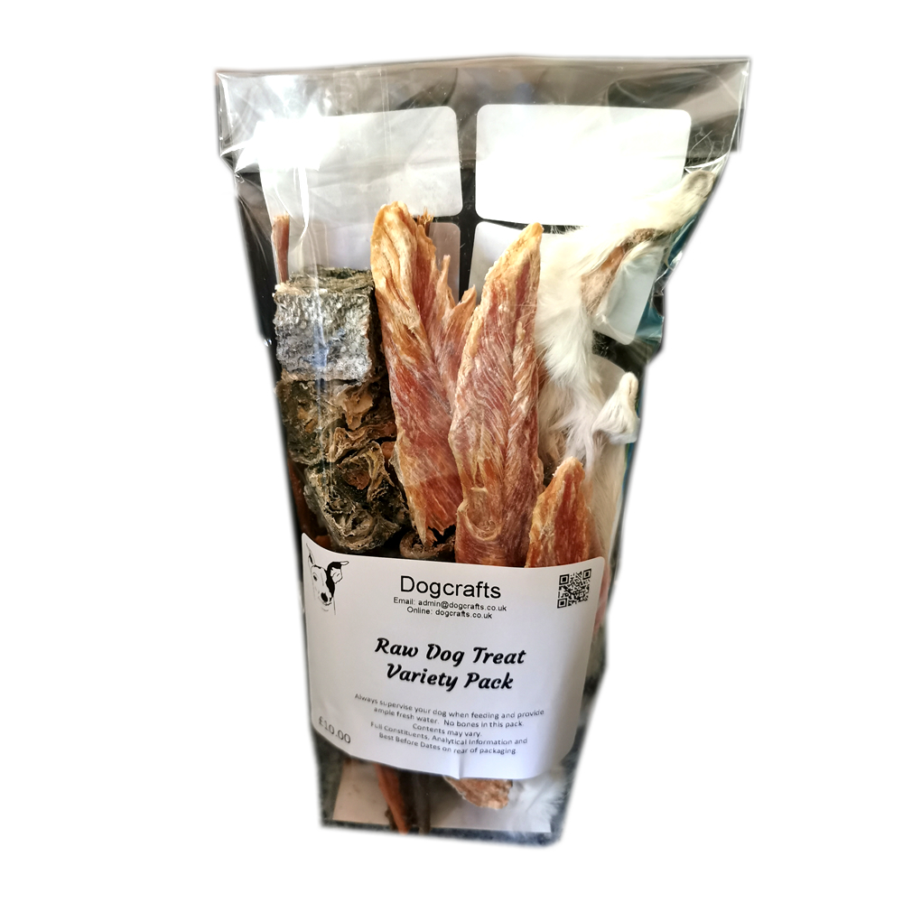 Raw 100% Meat Variety Dog Treat Pack