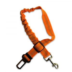Seat Belt Clip with Trigger Hook Elasticated Orange