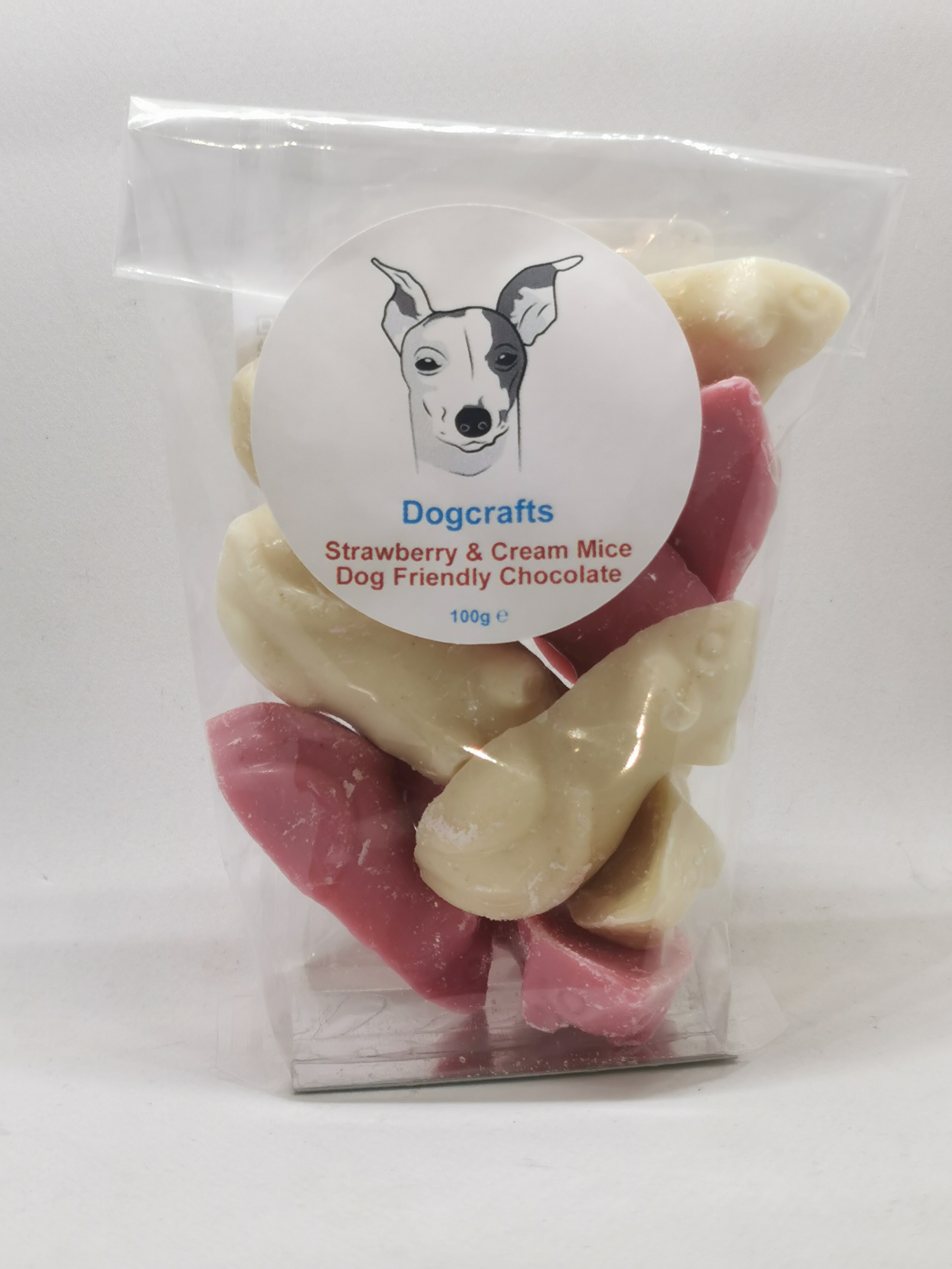 Strawberry & Cream Doggy Chocolate Mice Dog Treat