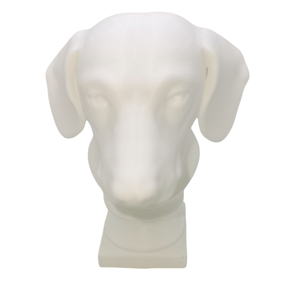 Dachsund Bust 3D Printed 10cm White