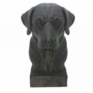 Labrador Bust 3D Printed 12cm Black