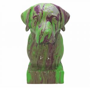 Labrador Bust 3D Printed & Paint Poured 12cm