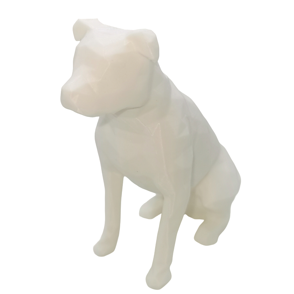 Staffie Ornament 3D Printed 9.5cm White