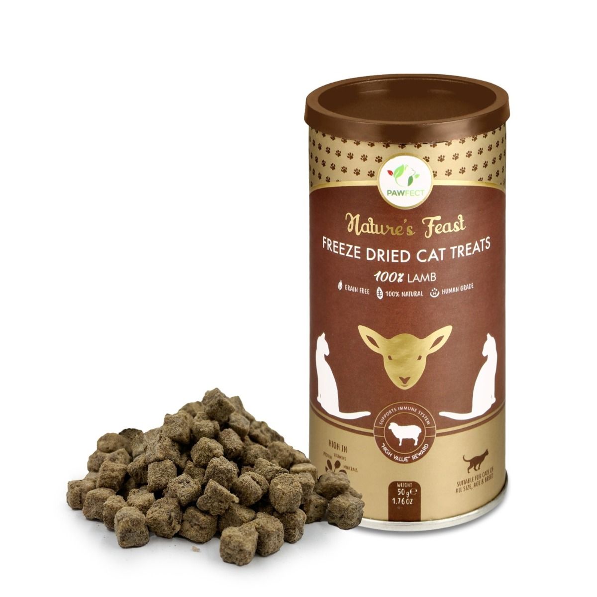 Nature's Feast Freeze Dried Cat Treats Lamb 50g