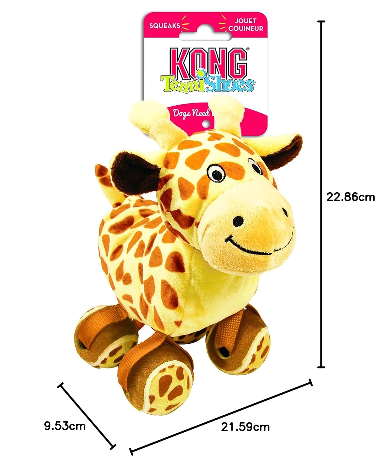 Kong Tennis Shoes Giraffe Dog Toy - Image 2